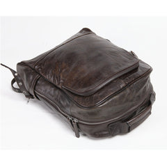 Genuine Leather Backpack with Oiled Finish