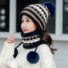 Thick Wool Fleece Hat for Women's Cycling Outdoors