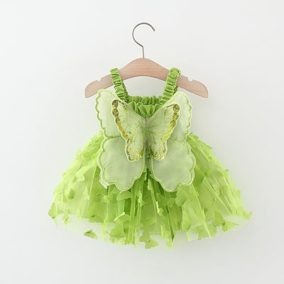 2023 Summer New Girls' Butterfly Wing Dress