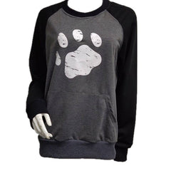 Printed Long Sleeve Pullover Hoodie for Women
