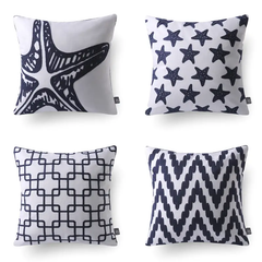 Geometric Pattern Pillowcases 4pcs 45x45cm/18x18in