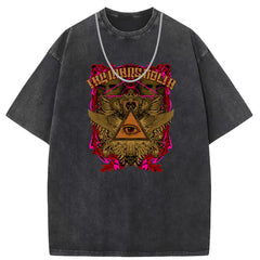 Vintage Distressed Short Sleeve T-Shirt for Couples