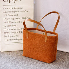 Handmade DIY Woven Plush Hand-Sewn Bag
