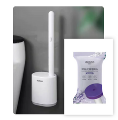 Disposable Toilet Brush with Cleaning Liquid (One Set)