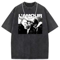 Vintage Distressed Short Sleeve T-Shirt for Couples