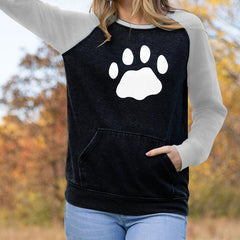 Printed Long Sleeve Pullover Hoodie for Women