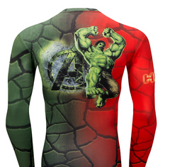 D Printed Long Sleeve Green Giant Men's Dry Fit T-Shirt