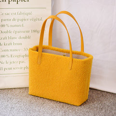 Handmade DIY Woven Plush Hand-Sewn Bag