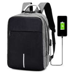 Men's Anti-Theft USB Backpack for Laptops