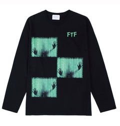 Green Ghost Hand Long-Sleeved Couple Sweater