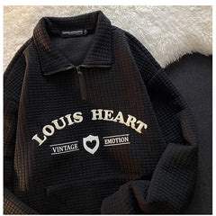 Embroidered Couple Tops - Women's Polo Shirt Sweater