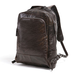 Genuine Leather Backpack with Oiled Finish