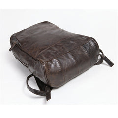 Genuine Leather Backpack with Oiled Finish