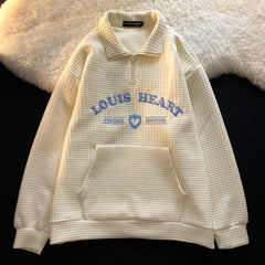 Embroidered Couple Tops - Women's Polo Shirt Sweater